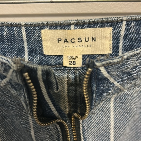 PacSun Blue and White Striped Mini Skirt - Picture 3 of 3